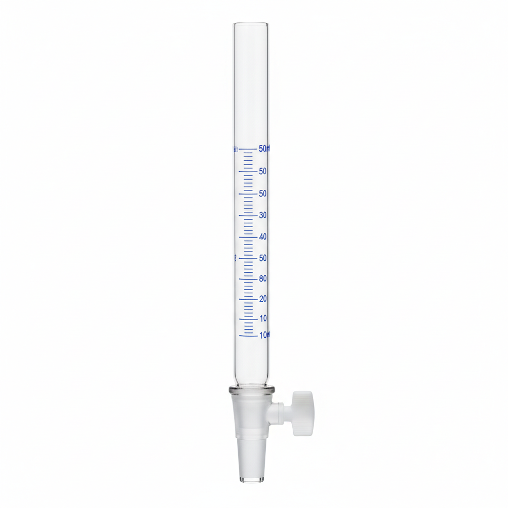 Burette with Screw Type Rotaflow Stopcock and PTFE Key